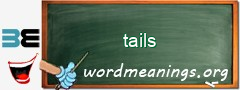 WordMeaning blackboard for tails